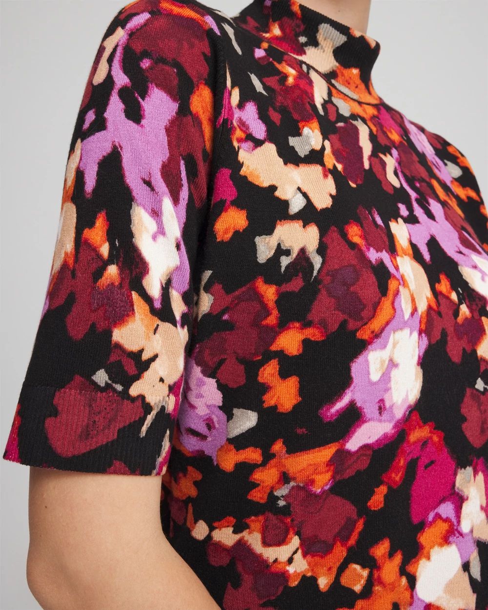 Ella Mockneck Painterly Pullover Sweater | Chico's